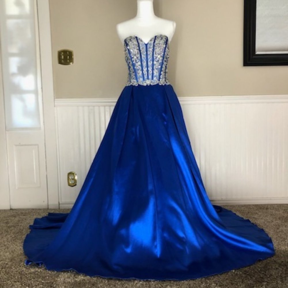 Size 12 Royal blue dress by Jovani